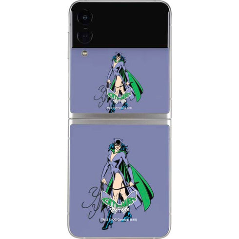 DC Comics Batman Catwoman Classic Art Pose Galaxy Z Flip3 5G Skin